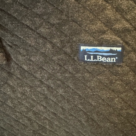 LL bean mens quilted mock neck pullover sweatshirt - Picture 4 of 4
